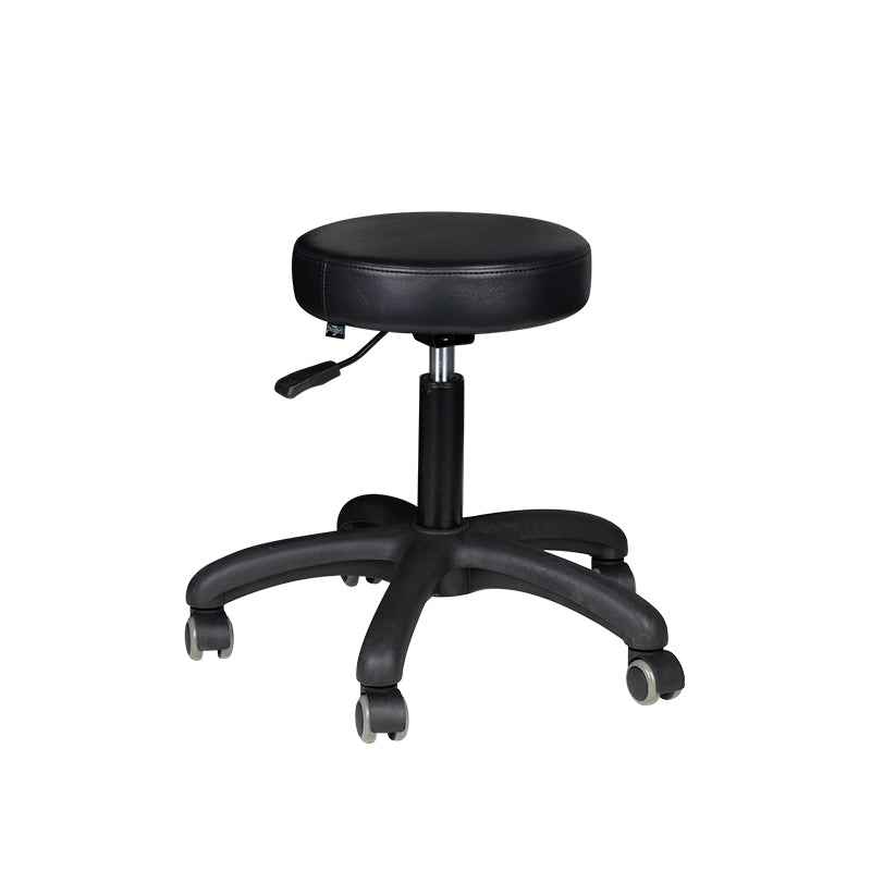 Tabouret à Roulettes Réglable En Cuir Éco AM-303-2 Noir