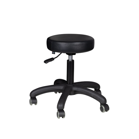 Tabouret à Roulettes Réglable En Cuir Éco AM-303-2 Noir
