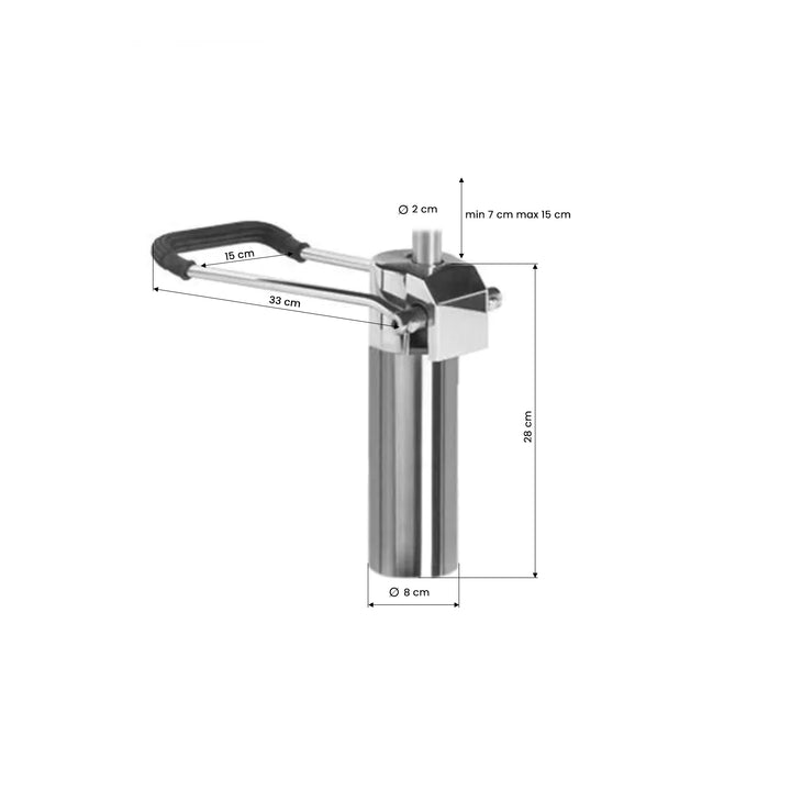 Pompe Hydraulique Fauteuil de Coiffure Gabbiano D-04 Chrome - image 2