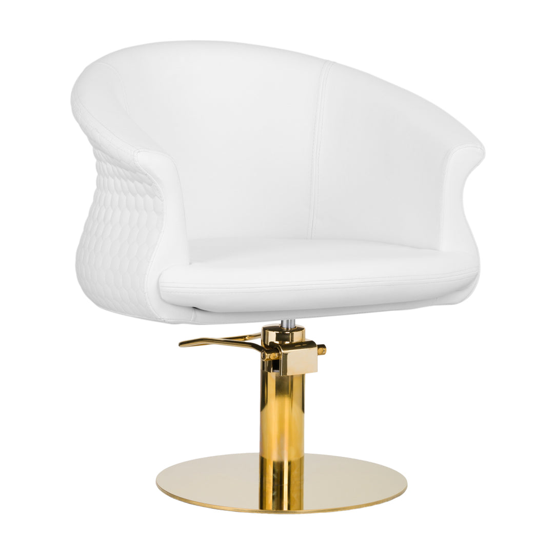 Fauteuil de Coiffeur Gabbiano Versailles Or Blanc