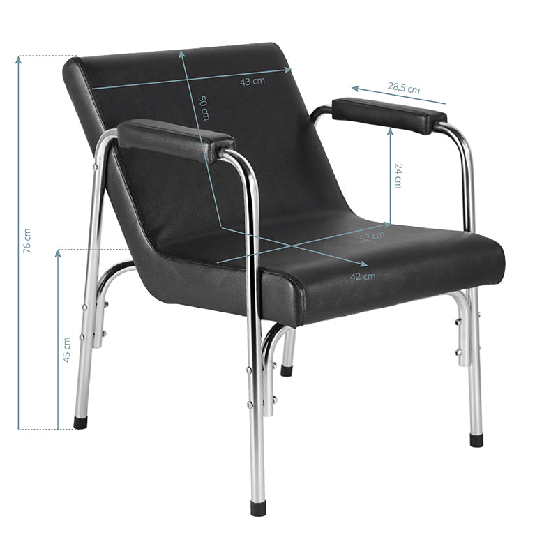 Fauteuil pour Unité de Lavage Gabbiano Noir - image 7