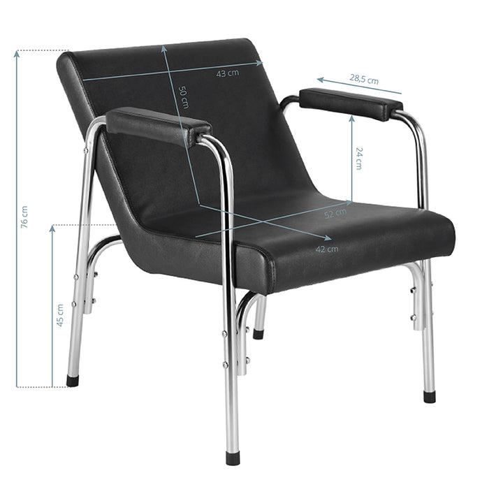 Fauteuil pour Unité de Lavage Gabbiano Noir - image 7