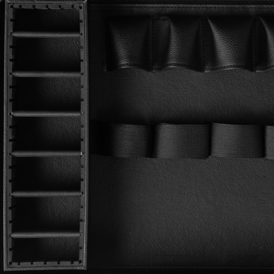 Mallette de Coiffeur Aluminium avec Serrure à Code et Bandoulière Blanc-Noir - image 5