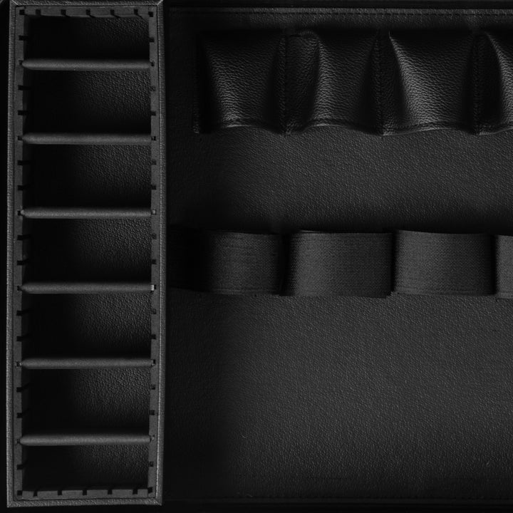 Mallette de Coiffeur Aluminium avec Serrure à Code et Bandoulière Blanc-Noir - image 5