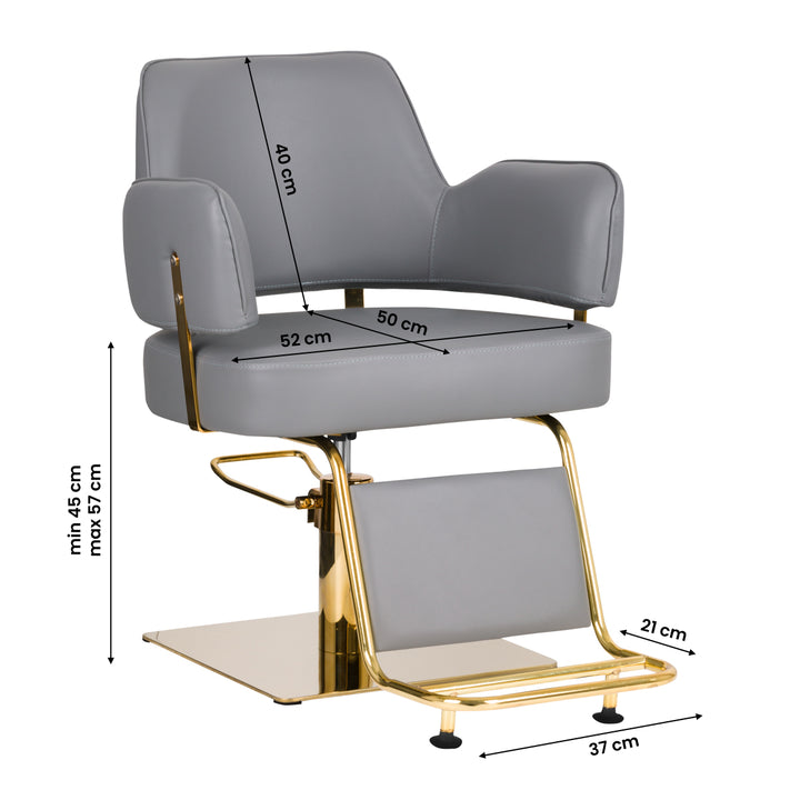 Fauteuil de Coiffeur Gabbiano Linz Or Gris