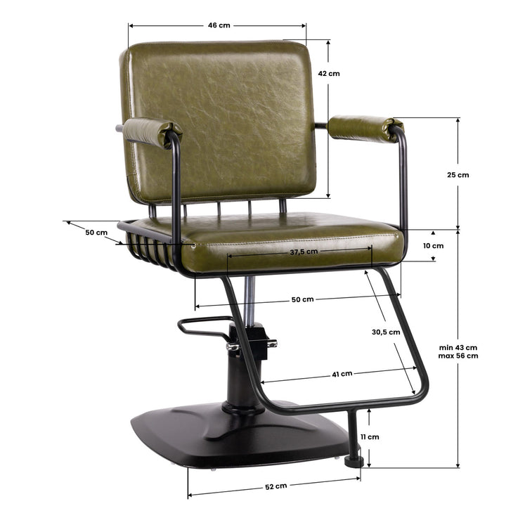 Fauteuil de Coiffeur Gabbiano Katania Loft Vert