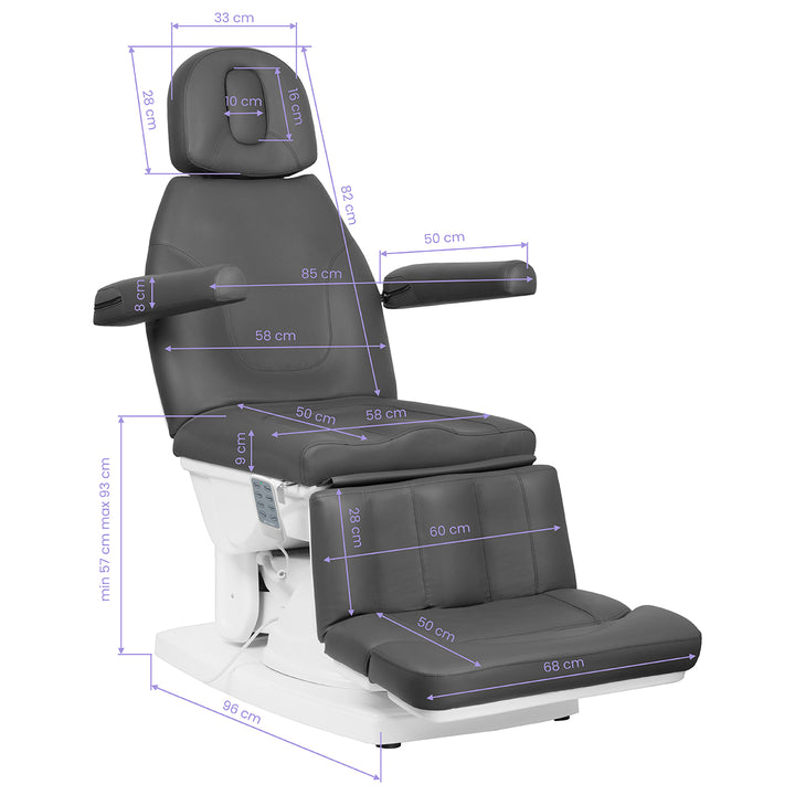 Fauteuil Esthétique Électrique Kate 4 Moteurs Gris - image 8
