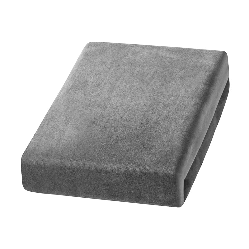 Housse de Fauteuil Velours Gris 1