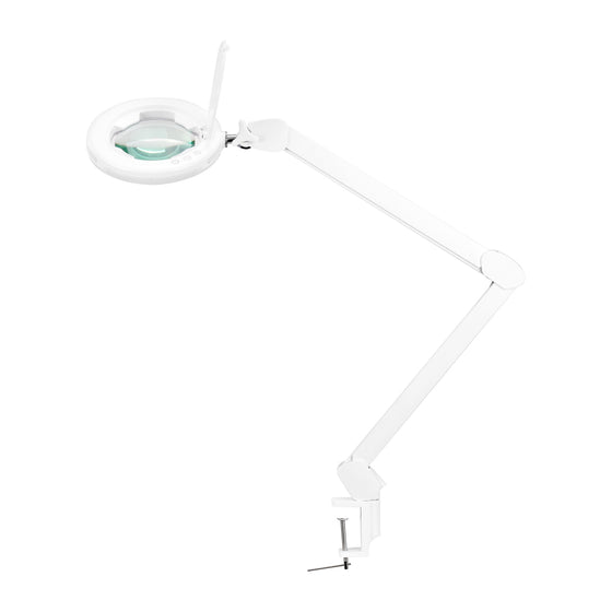 Lampe Loupe LED SMD 5D avec Pince Glow 8021 Blanc