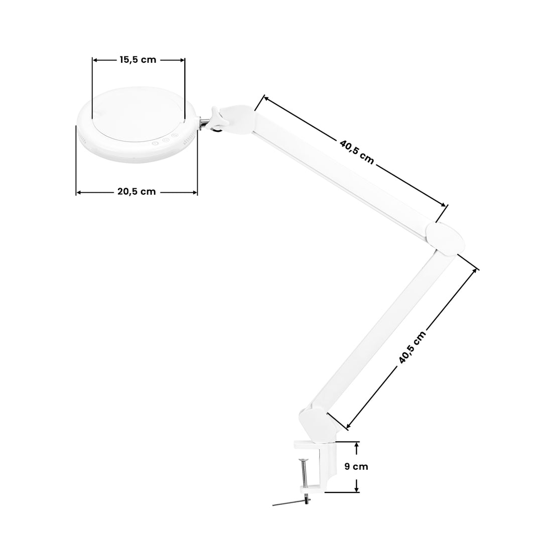 Lampe loupe SMD LED Glow 8021 de Table Blanc 10