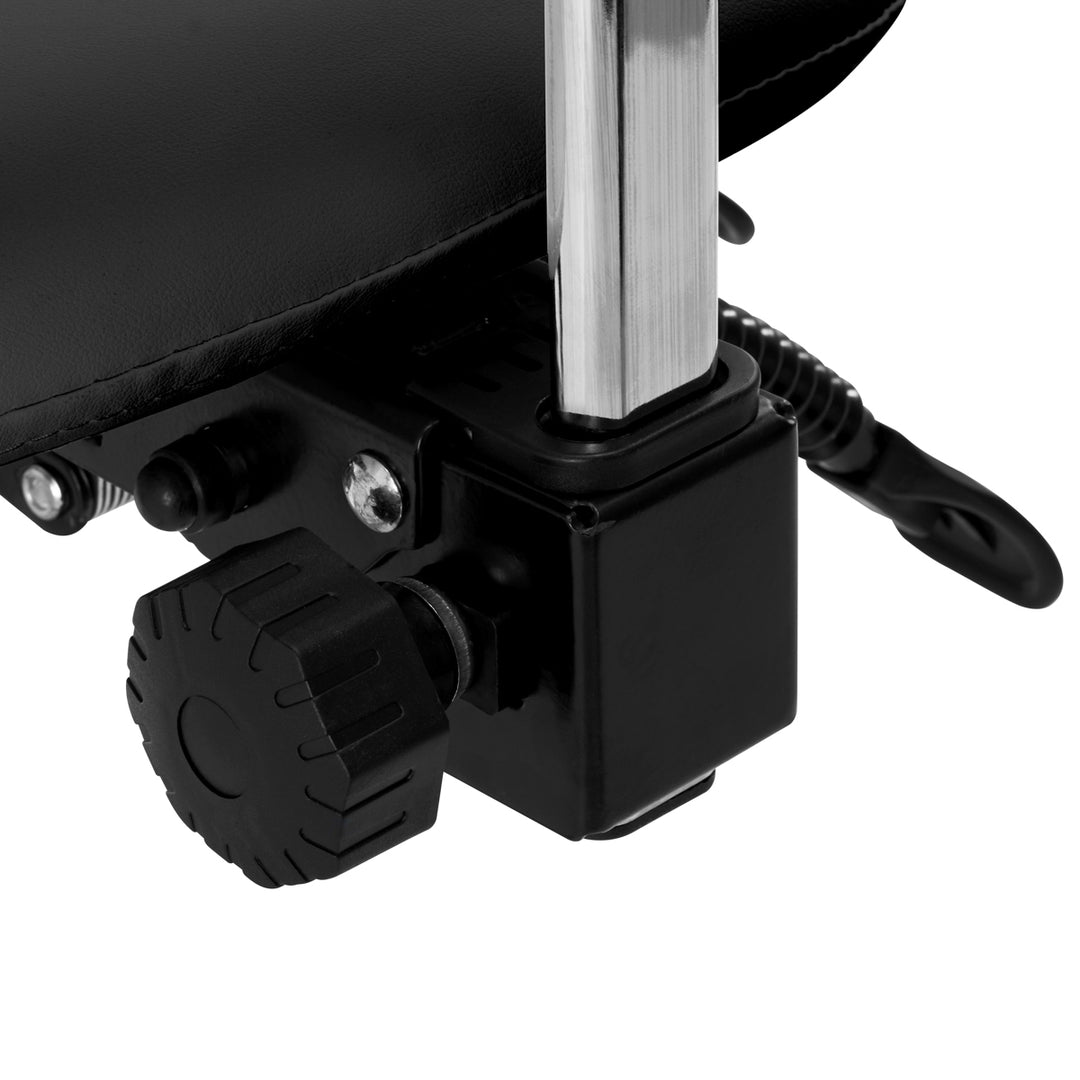 Tabouret Selle à Roulettes Réglable avec Dossier Giovanni 1004 Noir - image 5