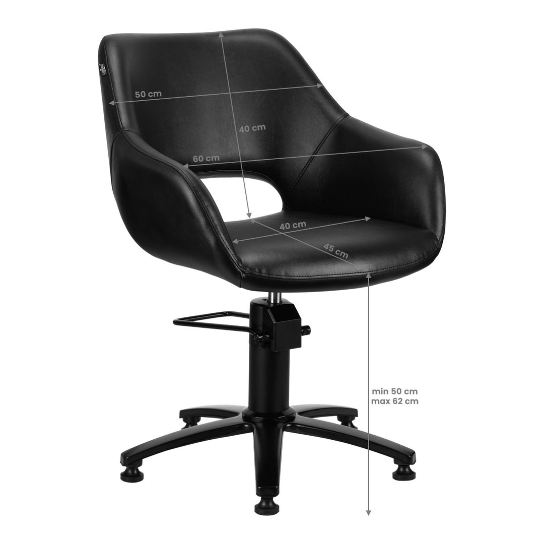 Fauteuil de Coiffeur Gabbiano Lima Noir