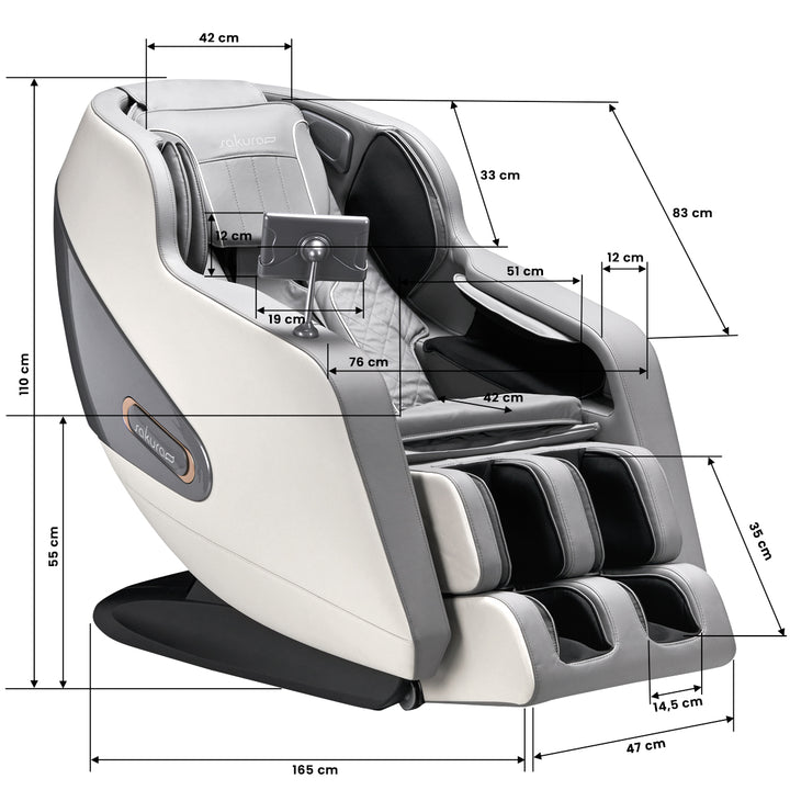 Fauteuil Massant Électrique Sakura Comfort Plus 806 Gris - image 18
