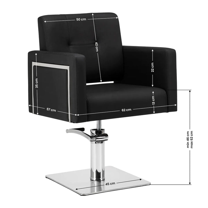 Fauteuil de Coiffeur Gabbiano Bergamo Noir