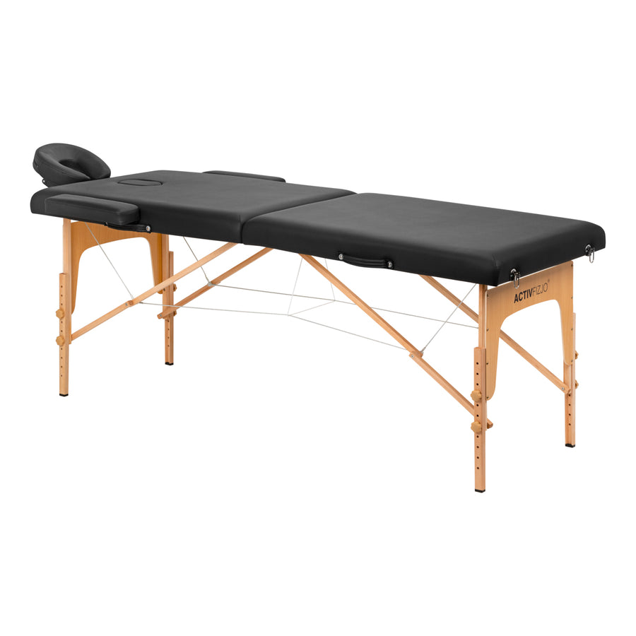 Table de massage Pliante Komfort Activ Fizjo Lux 2 Zones Bois Noir 1