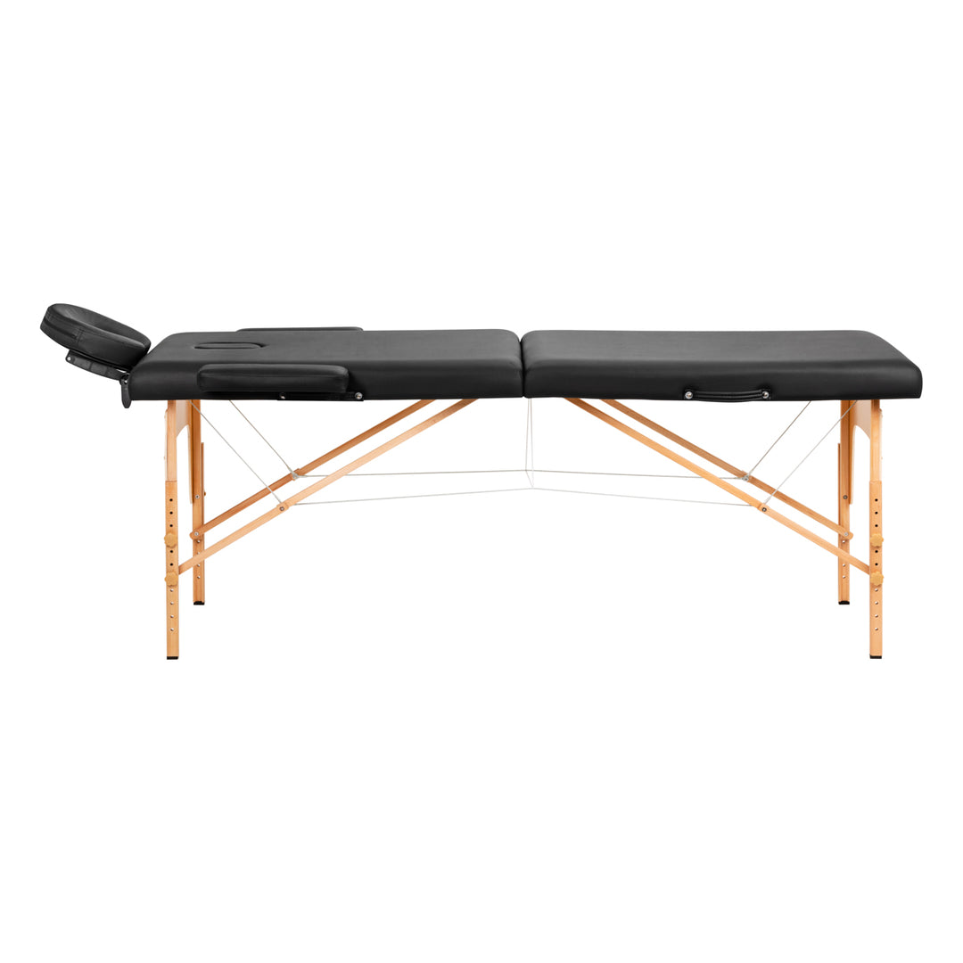 Table de massage Pliante Komfort Activ Fizjo Lux 2 Zones Bois Noir 2