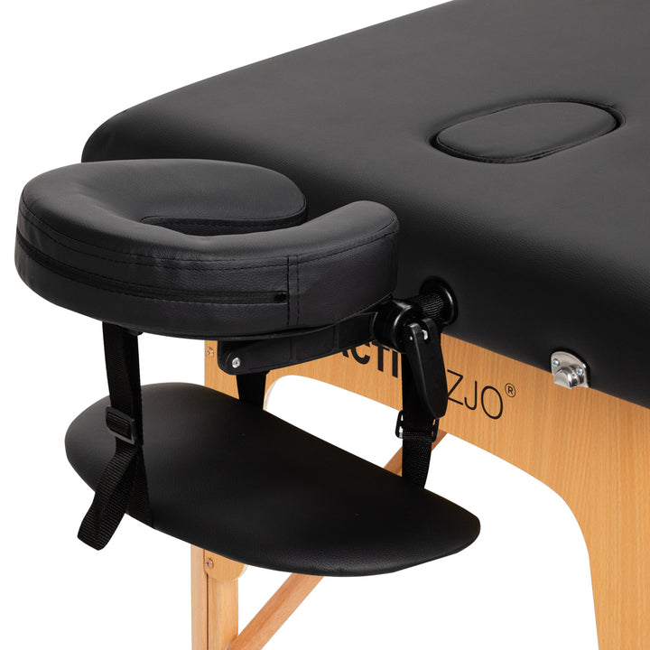 Table de massage Pliante Komfort Activ Fizjo Lux 2 Zones Bois Noir 3