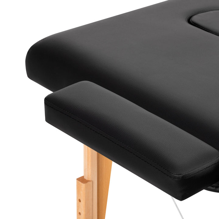 Table de massage Pliante Komfort Activ Fizjo Lux 2 Zones Bois Noir 9