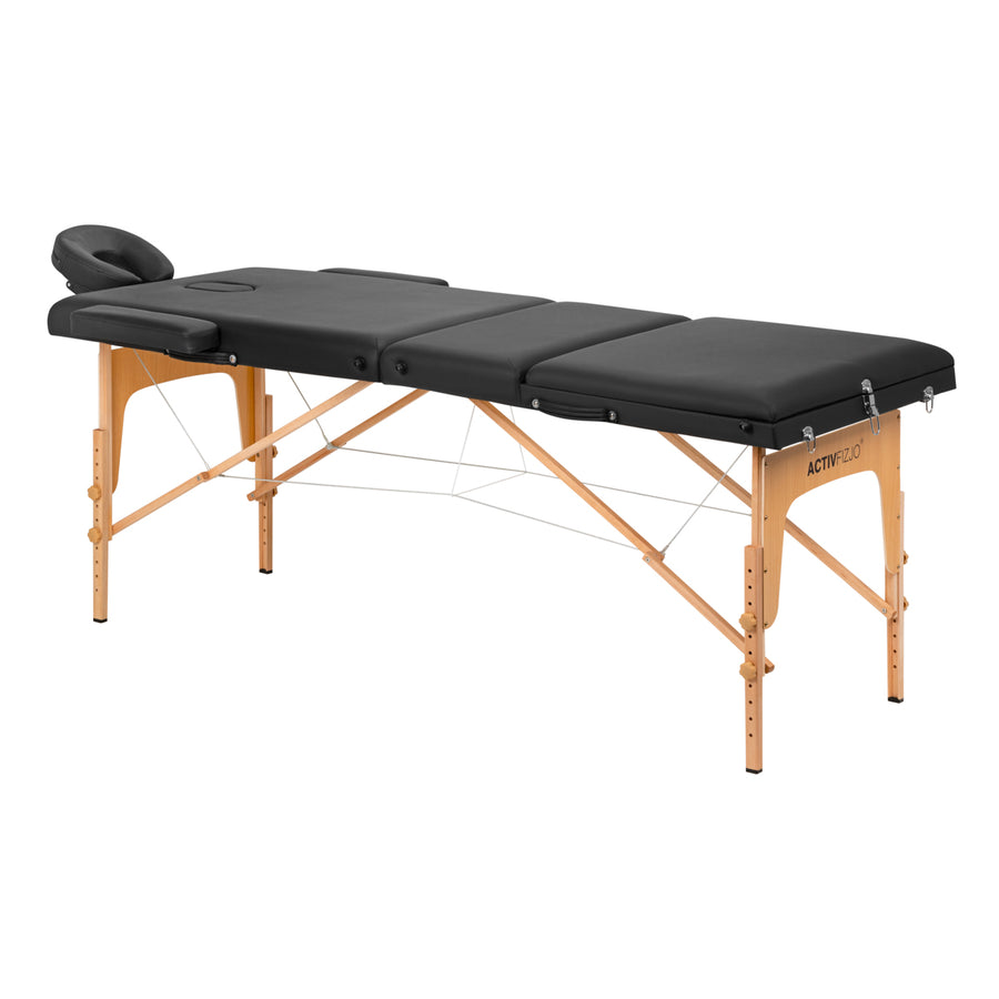 Table de massage Pliante Komfort Activ Fizjo Lux 3 Zones Bois Noir 1