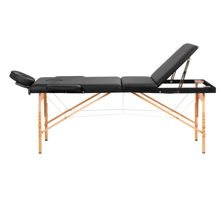 Table de massage Pliante Komfort Activ Fizjo Lux 3 Zones Bois Noir 3