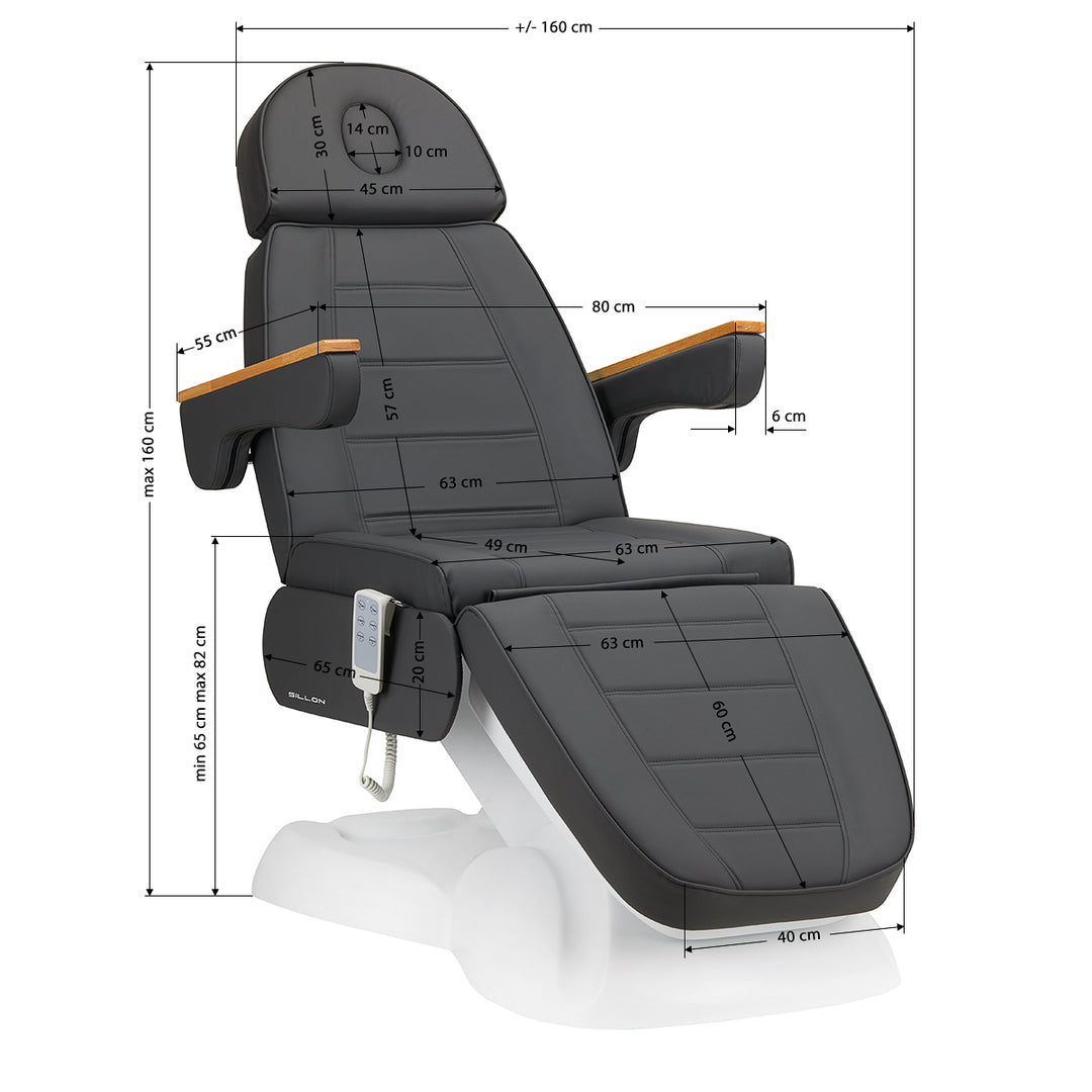 Fauteuil Esthétique Électrique Lux 273B à 3 Moteurs Gris-Blanc - image 16