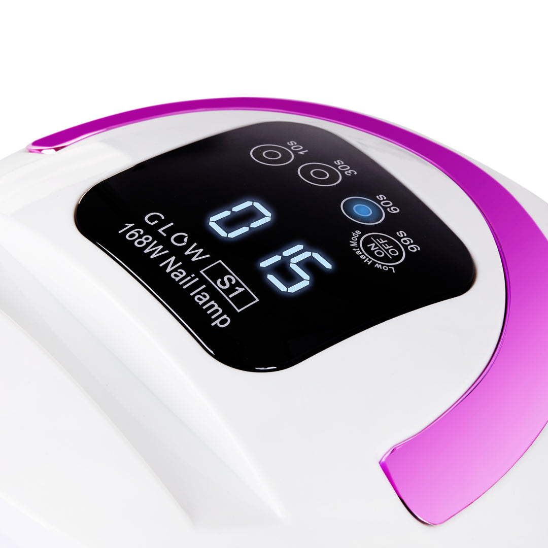Lampe UV Ongles Dual LED Glow S1 168W Blanc-Rose