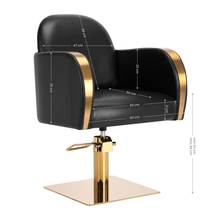 Fauteuil de Coiffeur Gabbiano Malaga Or Noir