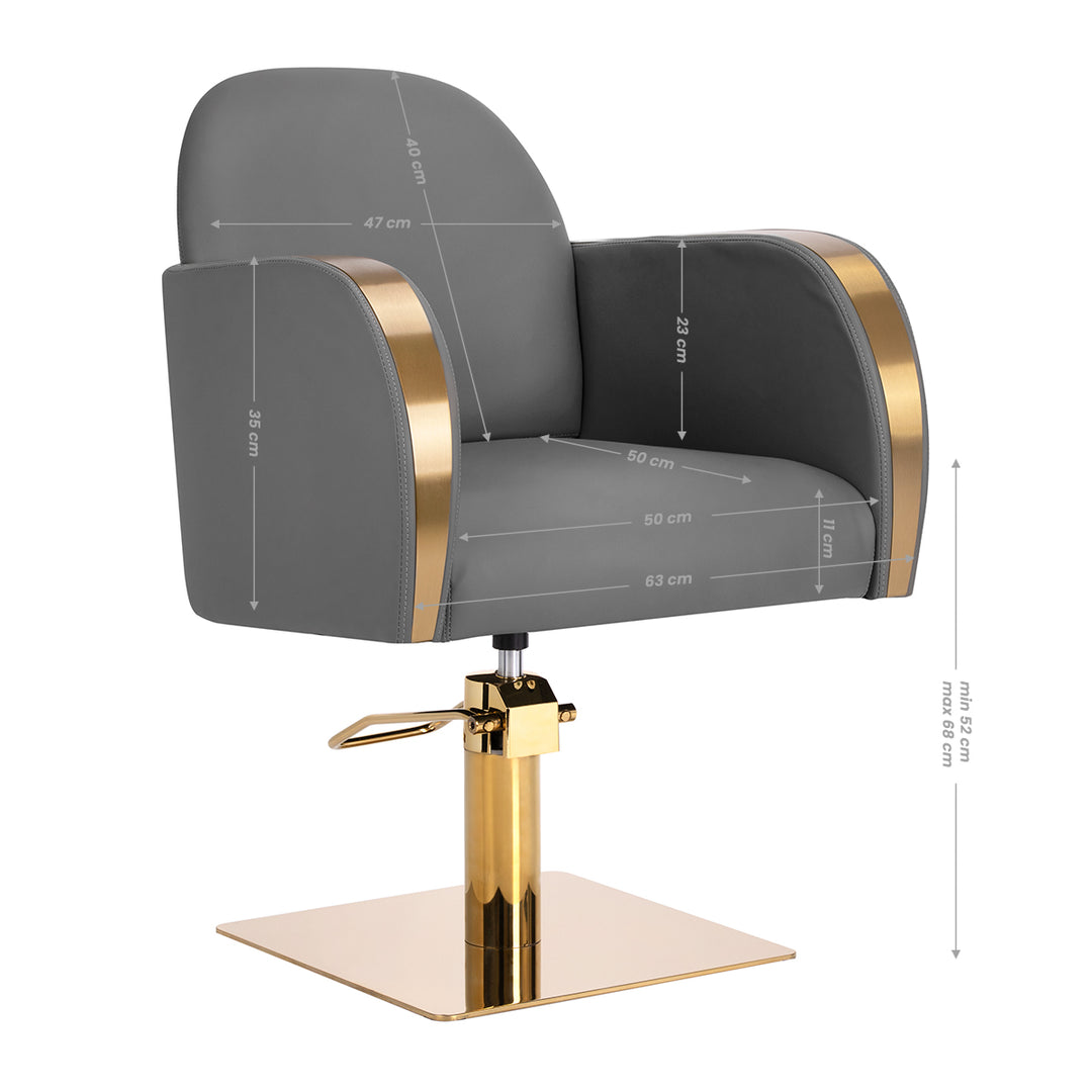 Fauteuil de Coiffeur Gabbiano Malaga Or Gris