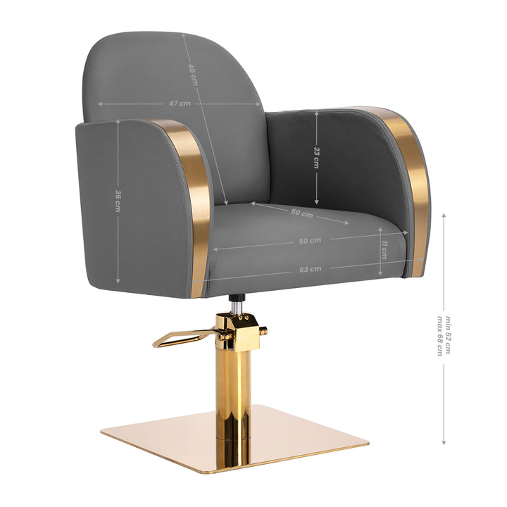 Fauteuil de Coiffeur Gabbiano Malaga Or Gris