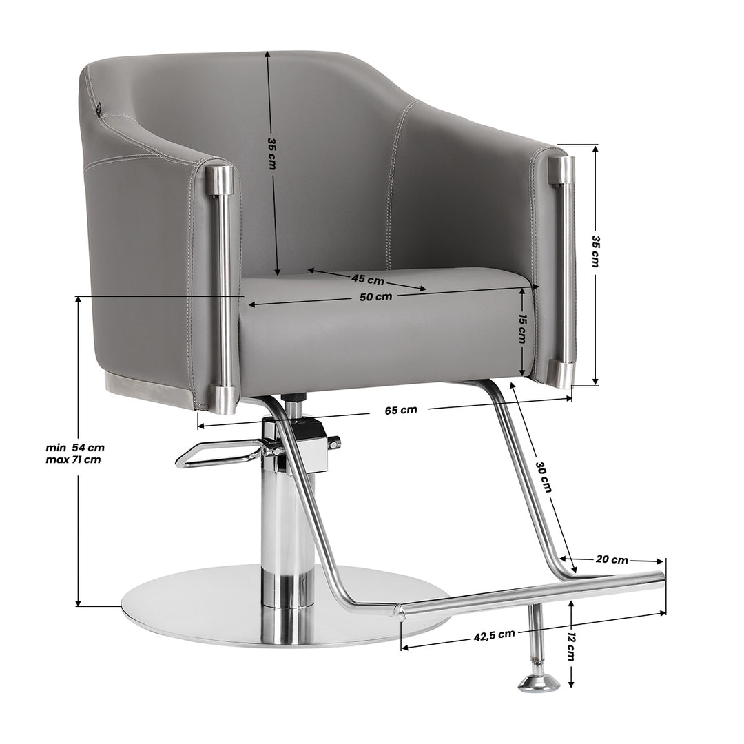 Fauteuil de Coiffeur Gabbiano Burgos Gris