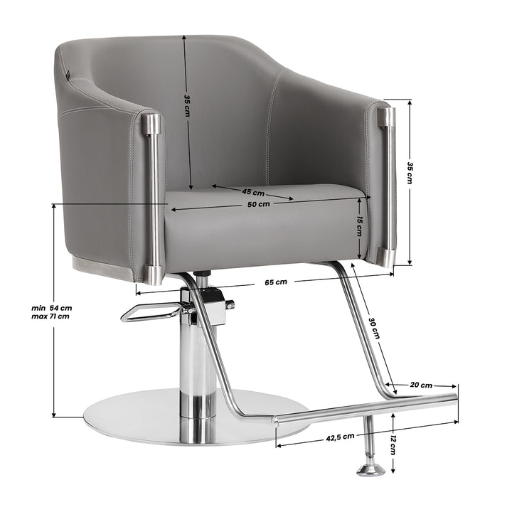 Fauteuil de Coiffeur Gabbiano Burgos Gris