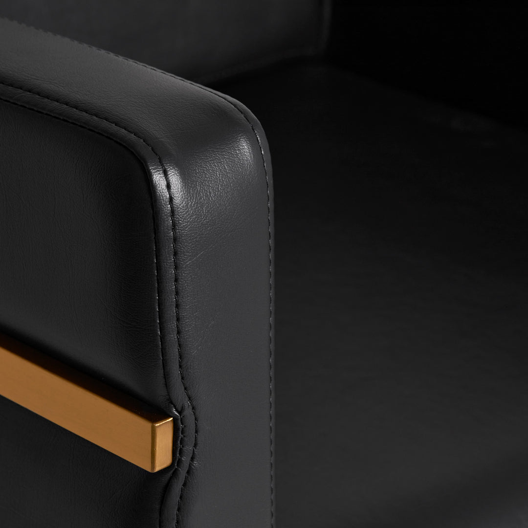 Fauteuil de Coiffeur Gabbiano Toledo Or Noir