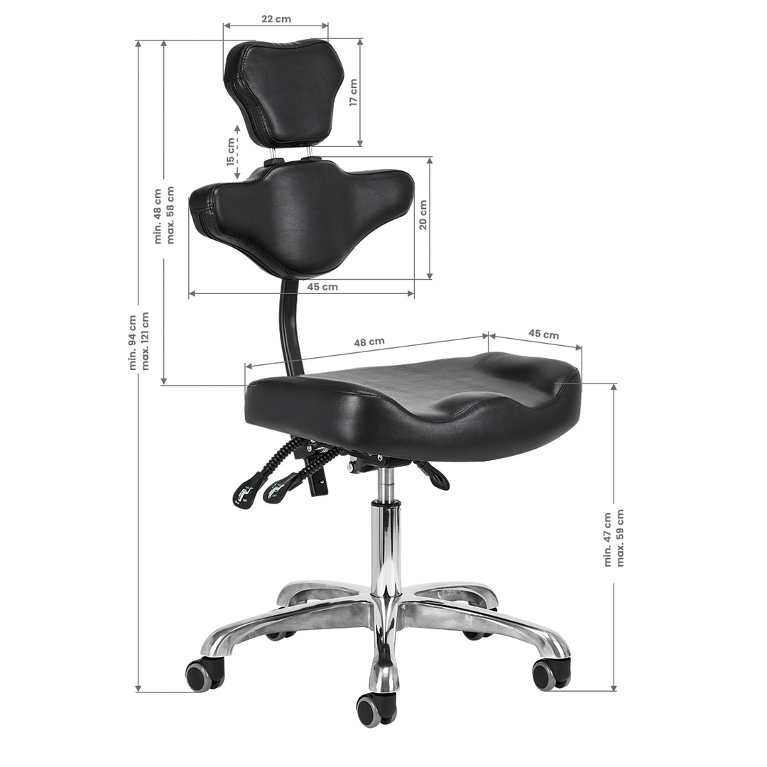 Tabouret à Roulettes Pro Ink 973 Noir - image 13