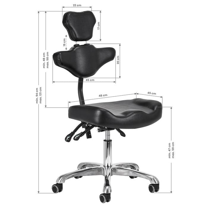 Tabouret à Roulettes Pro Ink 973 Noir - image 13