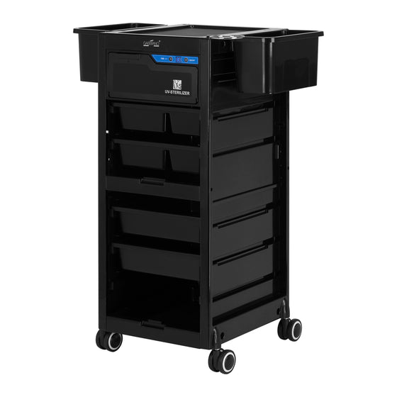 Chariot Coiffure Gabbiano avec Stérilisateur UV 68UV Noir