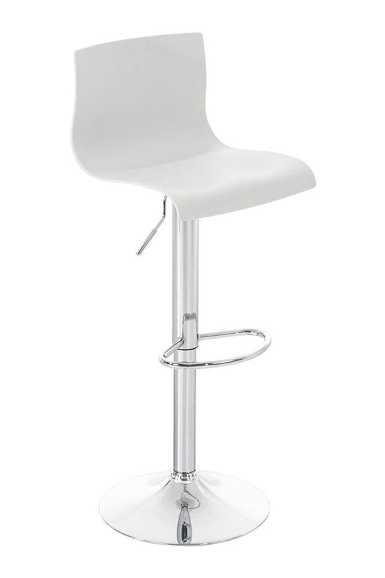 Tabouret de Bar avec Dossier Réglable Pivotant 105 Plastique Blanc