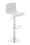Tabouret de Bar avec Dossier Réglable Pivotant 105 Plastique Blanc