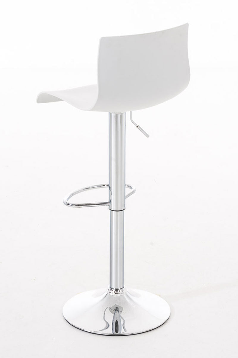 Tabouret de Bar avec Dossier Réglable Pivotant 105 Plastique Blanc - image 5