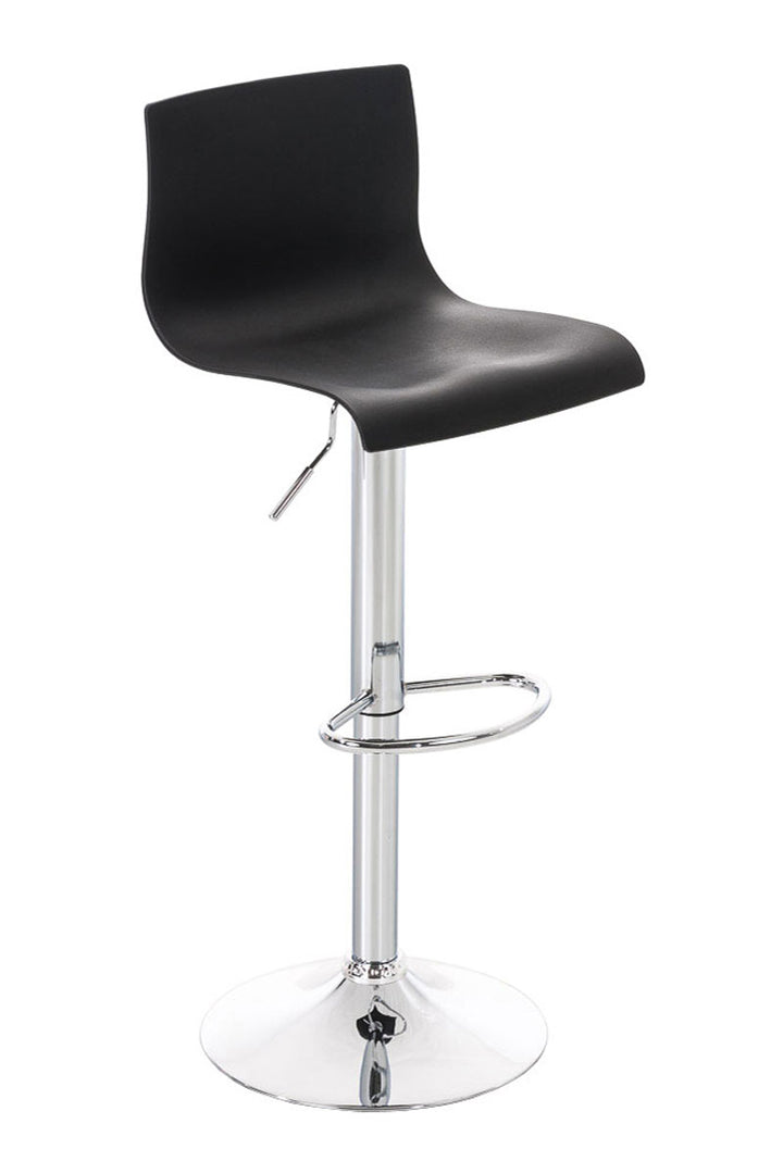 Tabouret de Bar avec Dossier Réglable Pivotant 105 Plastique Noir