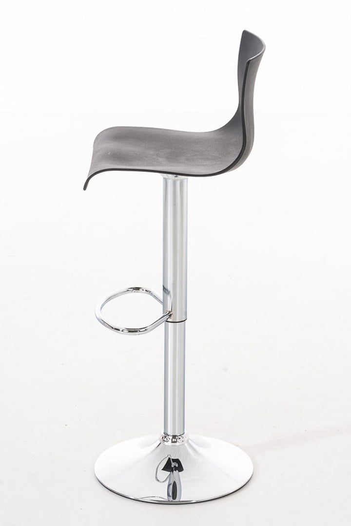 Tabouret de Bar avec Dossier Réglable Pivotant 105 Plastique Noir - image 4