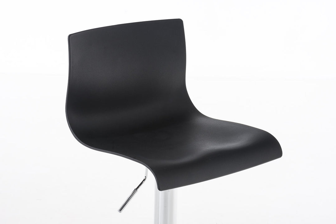 Tabouret de Bar avec Dossier Réglable Pivotant 105 Plastique Noir - image 6