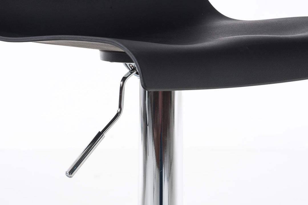 Tabouret de Bar avec Dossier Réglable Pivotant 105 Plastique Noir - image 7