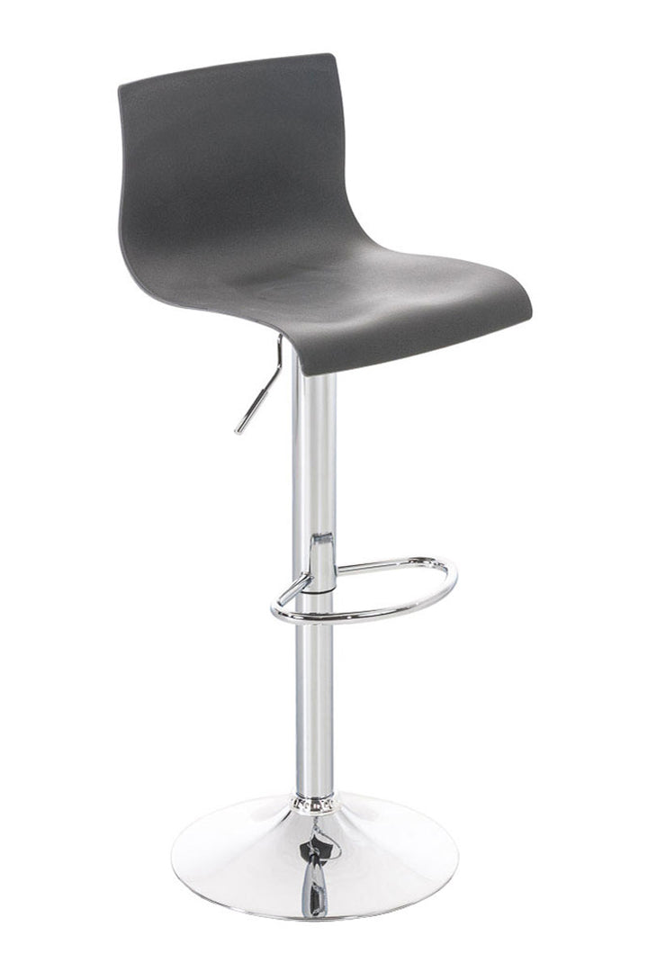 Tabouret de Bar avec Dossier Réglable Pivotant 105 Plastique Gris