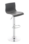 Tabouret de Bar avec Dossier Réglable Pivotant 105 Plastique Gris