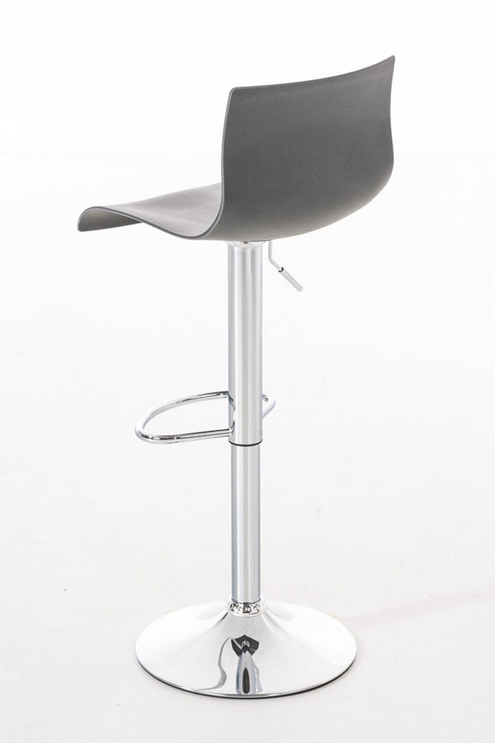 Tabouret de Bar avec Dossier Réglable Pivotant 105 Plastique Gris - image 5