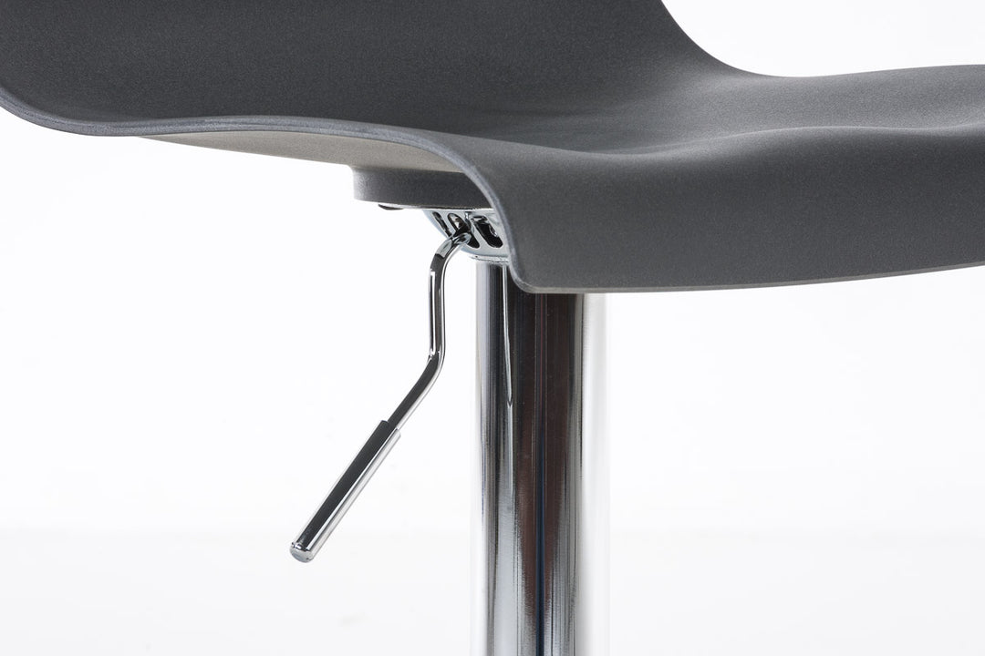 Tabouret de Bar avec Dossier Réglable Pivotant 105 Plastique Gris - image 7
