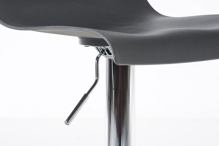 Tabouret de Bar avec Dossier Réglable Pivotant 105 Plastique Gris - image 7