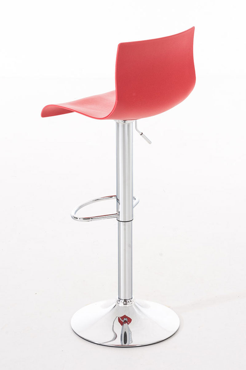 Tabouret de Bar avec Dossier Réglable Pivotant 105 Plastique Rouge - image 5