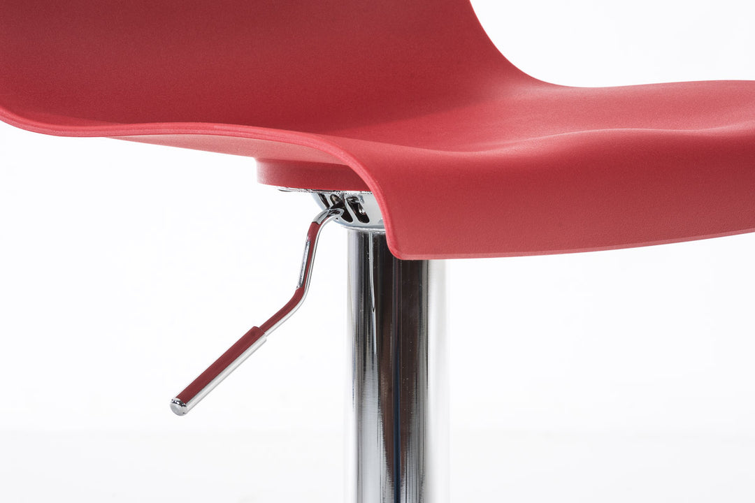 Tabouret de Bar avec Dossier Réglable Pivotant 105 Plastique Rouge - image 7