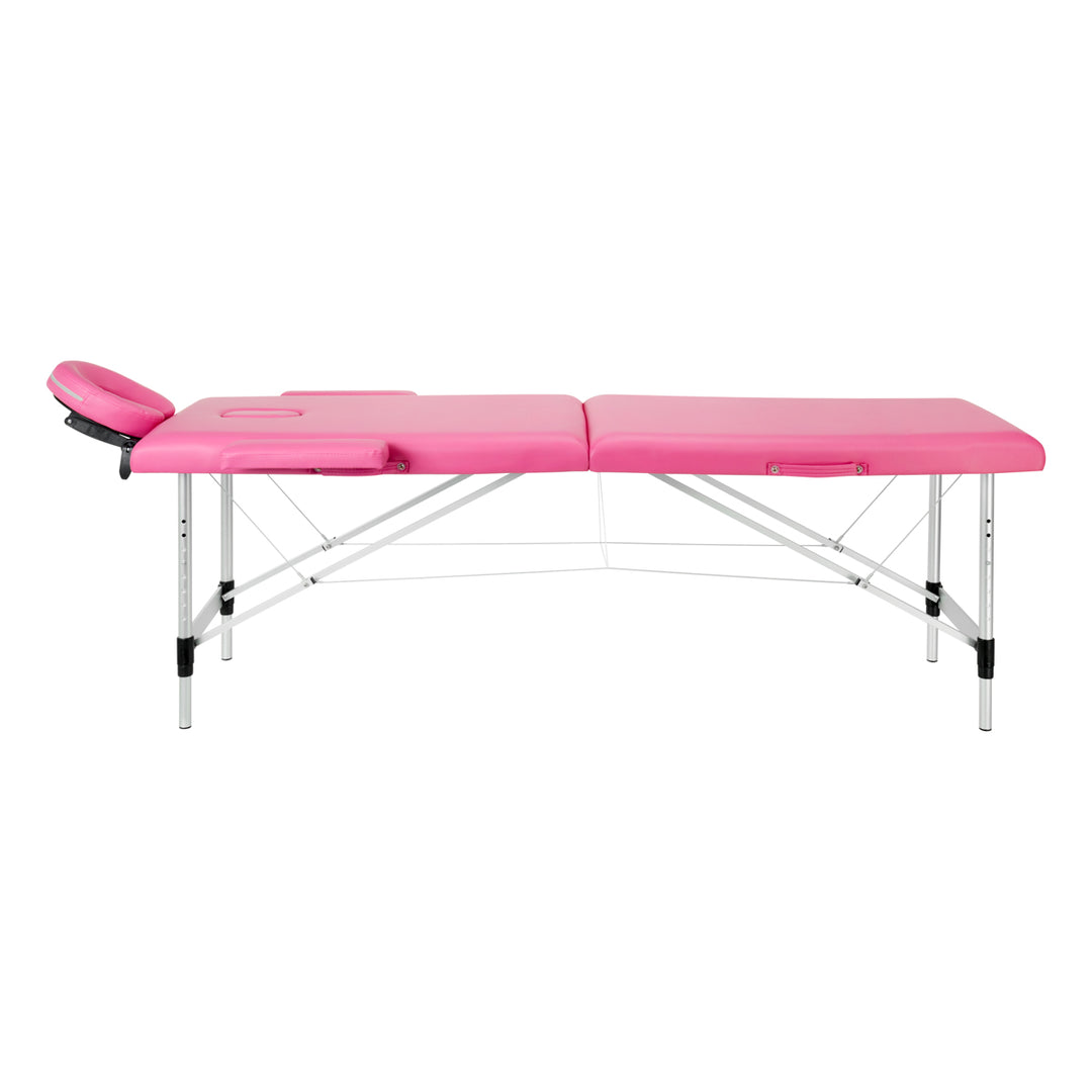 Table de massage Pliante Komfort Activ Fizjo 2 Zones Aluminium Rose 2